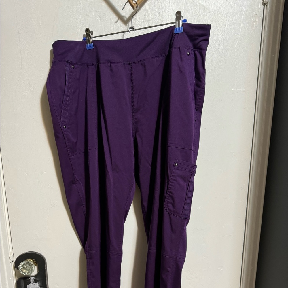 Purple Label scrubs, new pants never worn, size XL in color Eggplant (purple)